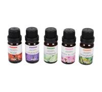 FUOYLOO 5 Piezas Aceites Esenciales de Aromaterapia 10ml para Difusor y Humidificador Fragancias de Lavanda, Jazmín, Rosa, Flor de Osmanthus y Té Verde para Ambientar el Hogar