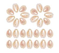 FUOYLOO 50 Colgantes de Conchas Marinas Naturales Beige para Hacer Joyas DIY Diseño Único y Estilo Oceánico, Accesorios para Pulseras y Collares