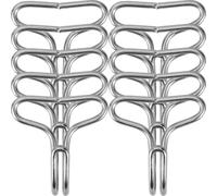 FUOYLOO 50 Ganchos de Hierro en Forma de S para Fundas de Asientos de Coche, Color Plata, Evitan Deslizamiento y Protegen Cómodamente, Ideales para Colgar Pequeños Objetos