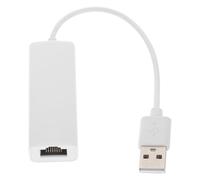 FUOYLOO Adaptador Ethernet USB 2.0 Conector Rj-45, Carcasa Abs de Color Claro, sin Necesidad de Driver, Velocidad 10/100mbps para Portátiles y PC de Escritorio