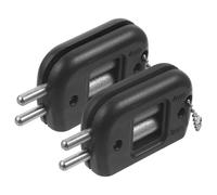 FUOYLOO Afilador de Patines Profesional Negro, Herramienta Portátil Ajustable para Cuchillas de Hockey sobre Hielo, Kit de 2 Piezas Piedra de Afilar para Uso en Deportes de Equipo