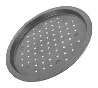 FUOYLOO Bandeja para Hornear Pizza de Acero al Carbono Negro con Agujeros para Uso Doméstico y Restaurantes Occidentales, Multifuncional Disipación de Calor