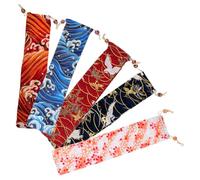 FUOYLOO Bolsa de Tela Cordón para Cubiertos Japonesa, Diseño Compacto y Multifuncional, 5 Piezas, Organizador Portátil Adecuado para Picnic y Diversas Ocasiones