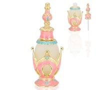 FUOYLOO Botella de Perfume de 25ml en Aleación y Vidrio Rosa, Accesorio de Aromaterapia para Uso el Hogar