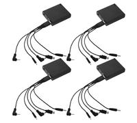 FUOYLOO Caja de batería externa de 4 piezas para cerradura electrónica de caja fuerte, fuente de alimentación de anulación con 5 conectores, banco de energía de emergencia compatible con de