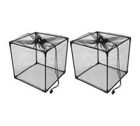 FUOYLOO Caja Filtro de Bomba para Estanque 2 Piezas plástico Negro con diseño para circulación confiable en estanques de Peces al Aire Libre