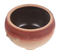 FUOYLOO Cazuela de Barro para Cocinar Fideos de Arroz sin Tapa, Capacidad 700ml, Diseño Liso Doble Asa, Adecuado para Uso en Cocina y Fuego Directo