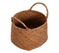 FUOYLOO Cesta Pequeña Tejida de Algas Marinas Cesta para Almacenamiento y Decoración Japonesa Organizador Multiusos para Maquillaje y Escritorio Natural para Hogar