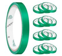 FUOYLOO Cintas para Sellar Bolsas de Embalaje de Pe Color Verde sin Texto, Rollo de 38 Yd, Paquete de 24 Unidades, para Uso en Supermercados y Embalaje de Verduras