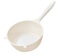 FUOYLOO Colador de Malla Fina Grande para Cocina, Cesta Escurridora Reutilizable Color Crema, Colador de Arroz Multifuncional Diseño Abierto para Lavar Frutas y Verduras