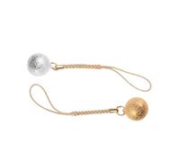 FUOYLOO Colgante de Campana Japonesa 2 Piezas Borlas Diseño Arrugado Dorado y Plateado Accesorio DIY para Mochilas y Fundas de Teléfono Decoración Simbólica de Paz Color Aleatorio