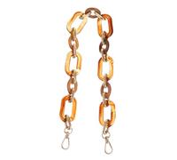 FUOYLOO Correa de Cadena para Bolso de Mano de Resina y Metal Dorado Reemplazo Vintage Estilo Ámbar Accesorio Duradero para Bolsos Mujer 1 Pieza para Personalizar y Renovar Cadenas