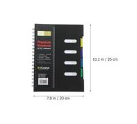 FUOYLOO Cuaderno Espiral 16k Mediano 105 Hojas Rayadas Multicolores Cubierta Plástica Resistente para Oficina, Escuela y Organización de Notas en Color Aleatorio Varios estilos