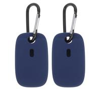 FUOYLOO Estuche de Silicona Azul para Localizador GPS Tile Pro 2022, Funda Protectora Mosquetón para Llavero, 2 Piezas, Resistente a Manchas y Golpes para Uso Cotidiano