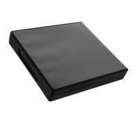 FUOYLOO Estuche Portátil para Almacenamiento de CD y DVD de Acrílico Soporte Negro Capacidad para 12 Discos, Adecuado para Viajes y Organización