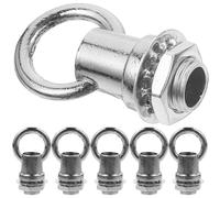 FUOYLOO Ganchos de Techo M10 para Lámparas 6 Piezas, Gancho de Anillo Cerrado de Aleación de Zinc Cromada Tuerca de Rosca Completa, Accesorios para Colgar Lámparas y Arañas, Uso DIY