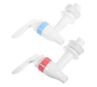 FUOYLOO Grifo Dispensador de Agua Fácil Presión Válvula de Plástico y Hierro Paquete de 2 Piezas para Máquina de Agua Fría y Caliente para Oficina y Escuela