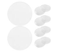 FUOYLOO Lente de Aumento Redonda de Vidrio Óptico Pmma 42mm Doble Convexa 4,7x 10 Piezas para Inspección y Lectura de Artesanías