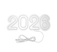 FUOYLOO Letrero LED número 2026: Letrero de neón acrílico para decoración de mesa y pared - Número luminoso central para fondo de fotos de fiesta de graduación de secundaria y universidad