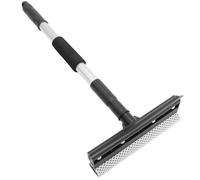 FUOYLOO Limpiaparabrisas Profesional de Doble Cara Mango Telescópico de Acero Inoxidable, Herramienta Limpiadora Extensible para Ventanas y Parabrisas de Coche, Esponja Tpr Durable
