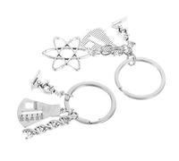 FUOYLOO Llavero de Graduación para Profesor de Química, Pack 2 Piezas Diseño Molecular y Mini Microscopio, Accesorio Decorativo Resistente para Mochila y Llaves, Obsequio Varios estilos