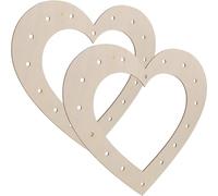 FUOYLOO Marco de Madera en Forma de Corazón para Guirnalda de Flores, 2 Piezas Resistentes y No Se Deforman, Adecuado para Proyectos de Arte y Decoración en Sala
