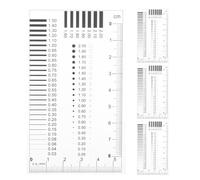 FUOYLOO Medidor de Ancho de Grietas Transparente 4 Unidades Regla de Plástico Flexible para Inspección Precisa de Defectos Superficiales y Evaluación Profesional en Campo
