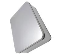 FUOYLOO Mini Caja de Seguridad Portátil de Acero Plateado Caja de Almacenamiento Metálica Rectangular Cerradura Adecuado para Guardar Dinero Llaves y Objetos Pequeños en Hogar y Coche