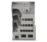 FUOYLOO Modelo de Edificio en Ruinas 1:144 de Plástico para Paisajes Ferroviarios, Fácil Montaje Diseño Desolado y Realismo Mejorado para Maquetas de Casas Miniatura