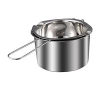 FUOYLOO Olla para Baño María de Acero Inoxidable 201, Crisol para Derretir Cera y Chocolate, Capacidad 400 Ml, Incluye Olla Externa 14 Cm, Adecuado para Fundir Mantequilla y Dulces