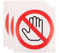 FUOYLOO Pegatinas de Advertencia No Tocar 3 Unidades Diámetro 100 Mm, Vinilo Resistente para Señal de Precaución Industrial, Etiqueta Autoadhesiva de Seguridad para Maquinaria