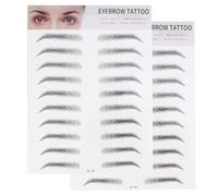 FUOYLOO Pegatinas para Cejas Negras de Papel 3d Realistas para Mujeres Principiantes, 2 Unidades sin Heridas Piel para Crear Cejas y Naturales