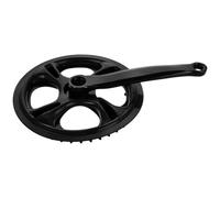 FUOYLOO Plato de Bielas para Bicicleta de Montaña Sola Velocidad 42 Dientes, Acero al Carbono, Doble Cubierta de Cadena y Compatibilidad para Ciclismo