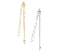 FUOYLOO Punteros Bíblicos de Metal 2 Piezas 13 CM Plateado y Dorado para Lectura Precisa Sagrada Escritura Accesorios Judíos para Estudio y Ceremonias Religiosas