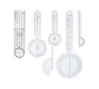 FUOYLOO Reglas Médicas Goniómetro Espinal de Dedo 6 Unidades Material Plástico y Bordes Suaves para Medición de Rango Articular en Fisioterapeutas y Estudiantes