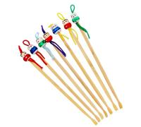 FUOYLOO Removedor de Cera de Madera para Oídos 12 Piezas Diseño de Dibujos Animados, Colores Aleatorios, Limpiador Portátil y Colgante para Eliminar Cerumen Cuidado Color Color Aleatorio