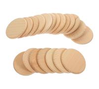 FUOYLOO Rodajas de Madera sin Acabado Redondas para Manualidades, 20 Piezas de Discos de Madera de Haya Natural, 6x0,6 Cm, para Decoración Diy, Arte y Bricolaje Festivo