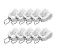 FUOYLOO Rodillos para Riel de Cortina Silenciosos 10 Unidades de Aleación Ganchos Deslizantes para Ventanas y Cortinas de Hogar