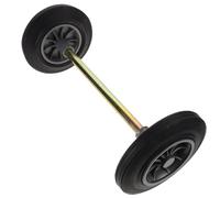 FUOYLOO Ruedas para Bote de Basura de Jardín Eje Hueco de 48 Cm Juego de 2 Ruedas Gruesas de Goma Reforzada para Contenedores Sanitarios Exteriores Repuesto para Cubo de Basura