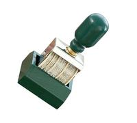 FUOYLOO Sello de Fecha Ajustable Rodillo Sello de Planificador DIY de Material Escolar Mango Verde Herramienta para Álbumes de Recortes y Manualidades