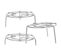 FUOYLOO Set de 3 Rejillas de Acero Inoxidable para Diseño Trípode, Resistentes a Roturas y Uso Versátil para Cocina Diaria