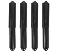 FUOYLOO Soporte para Papel Higiénico de Plástico Abs Resorte, 4 Piezas de Varillas Extensibles para Baño, Fácil Instalación y Diseño Moderno Negro