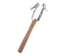 FUOYLOO Soporte Portátil para Palos de Moxa con Diseño de Doble Abrazadera, Protección Anti-quemaduras, Mango de Madera y Resistencia al Calor para Terapia en Casa