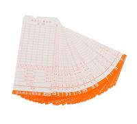 FUOYLOO Tarjetas de Asistencia de Papel Beige Material de Oficina Resistente para Oficina 50, Control Horario Empleados y Registro Mensual