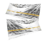 FUOYLOO Tienda de Campaña Desechable para Emergencia 2 Piezas Plateadas Diseño Tubular Resistente al Agua Adecuado para Acampadas y Primeros Auxilios