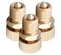 FUOYLOO Tornillo de Purga de Aire de Cobre para Bomba de Alta Presión 30mpa, Válvula de Seguridad y Accesorio Protector para Compresores de Aire 3 Piezas