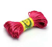 FUPOHUA Hilo Trenzado de macramé de Seda con Nudo Chino, de Nailon y Cola de Rata Negra, 20 m y 2,5 mm