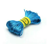 FUPOHUA Hilo Trenzado de macramé de Seda con Nudo Chino, de Nailon y Cola de Rata Negra, 20 m y 2,5 mm