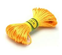 FUPOHUA Hilo Trenzado de macramé de Seda con Nudo Chino, de Nailon y Cola de Rata Negra, 20 m y 2,5 mm