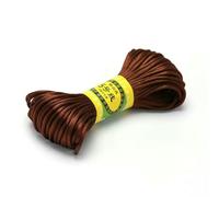 FUPOHUA Hilo Trenzado de macramé de Seda con Nudo Chino, de Nailon y Cola de Rata Negra, 20 m y 2,5 mm